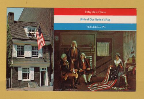`Betty Ross House, Philadelphia, Panna` - Postally Unused - Nelson Jones Postcard