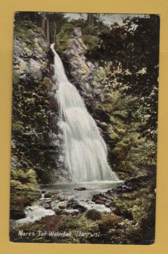 `Mare`s Tail Waterfall, Llanrwst` - Postally Unused - The Wrench Series Postcard