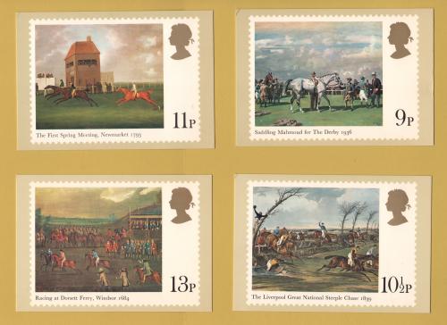 U.K - PHQ Cards - 36 Set - Issued 6th June 1979 - 4 Stamp Cards - Horse Racing Issue - Unused