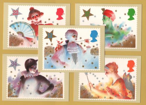 U.K - PHQ Cards - 88 Set - Issued 19th November 1985 - 5 Stamp Cards - 1985 Christmas Issue - Unused