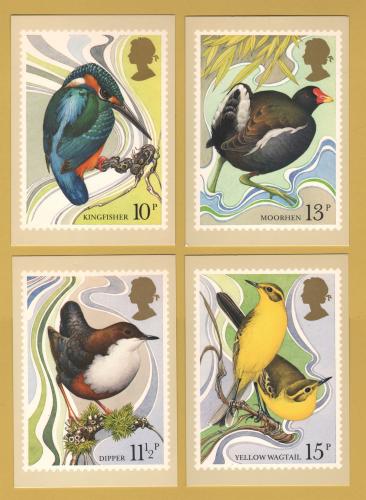 U.K - PHQ Cards - 41 Set - Issued 16th January 1980 - 4 Stamp Cards - Birds Issue - Unused