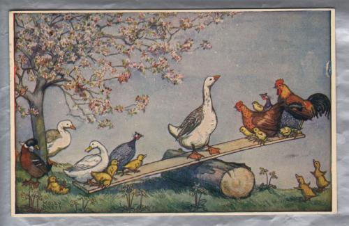 `Fun on the Farm by Molly Brett` - Postally Used - Nantucket Ma 6th May 1969 Postmark - Medici Society Postcard