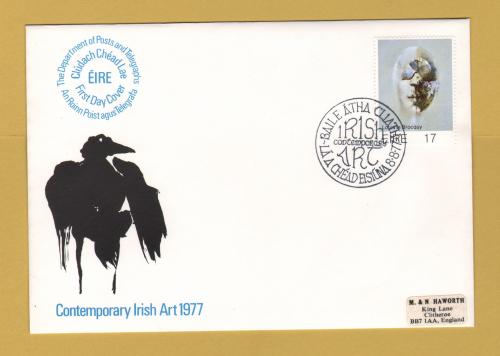 Eire - FDC - 8th August 1977 - `Contemporary Irish Art` Cover - First Day Cover