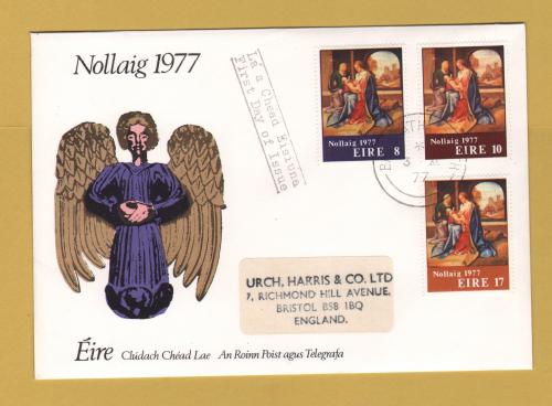 Eire - FDC - 3rd November 1977 - `Nollaig 1977` Cover - First Day Cover