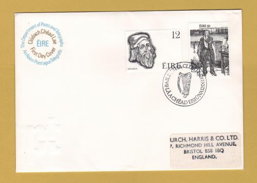 Eire - FDC - 12th September 1977 - `Irish Traditions - 1100th Anniversary of Eriugena` Cover - First Day Cover