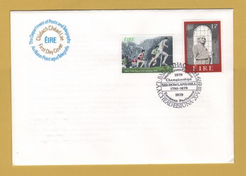 Eire - FDC - 20th August 1979 - `World Running Championship - 100th Anniversary of Sir Rowland Hill` Cover - First Day Cover