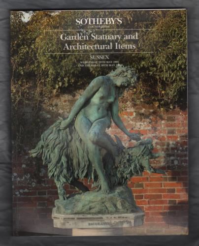 Sotheby`s Auction Catalogue - `Garden Statuary and Architectural Items` - Sussex - Wednesday,Thursday 29th & 30th May 1991