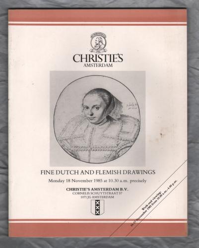 Christie`s Auction Catalogue - `Fine Dutch and Flemish Drawings` - Amsterdam - Monday 18th November 1985
