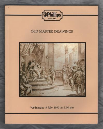 Phillips Auction Catalogue - `Old Masters Drawings` - London - Wednesday 8th July 1992