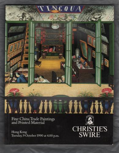 Christie`s Auction Catalogue - `Fine China Trade Paintings and Printed Material` - Hong Kong - Tuesday 9th October 1990 - 6.00pm