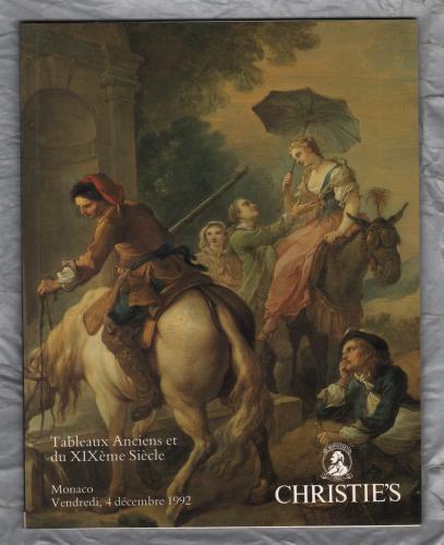 Christie`s Auction Catalogue - `Tableaux Anciens et du XIXeme Siecle` - Monaco - Vendredi 4 decembre 1992