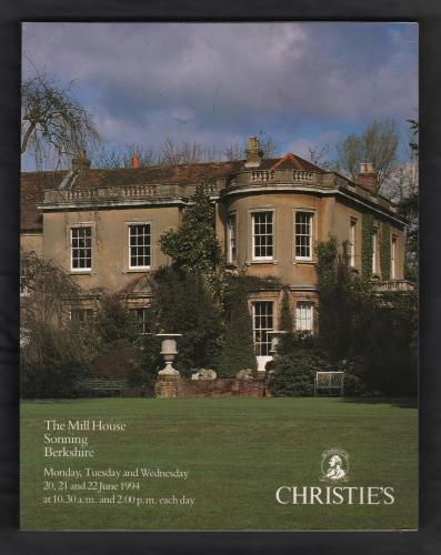 Christie`s Auction Catalogue - `The Mill House, Sonning, Berkshire` - Berkshire - 20th,21st and 22nd June 1994