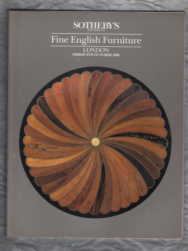 Sotheby`s Auction Catalogue - `Fine English Furniture` - London - Friday 6th October 1989