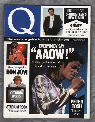 Q Magazine - Issue No.14 - November 1987 - `Everybody Say "AAOW!", Michael Jackson Tours!, World Surrenders!.` - Published by Emap Metro