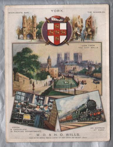 `York - Cities of Britain` - No.12 in a series of 12 - W.D & H.O Wills - Imperial Tobacco Company Limited Card