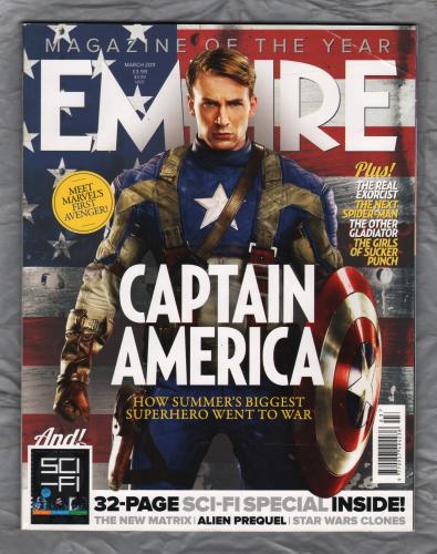 Empire - Issue No.261 - March 2011 - `CAPTAIN AMERICA. How Summer`s Bigest Superhero Went To War` - Bauer Publication
