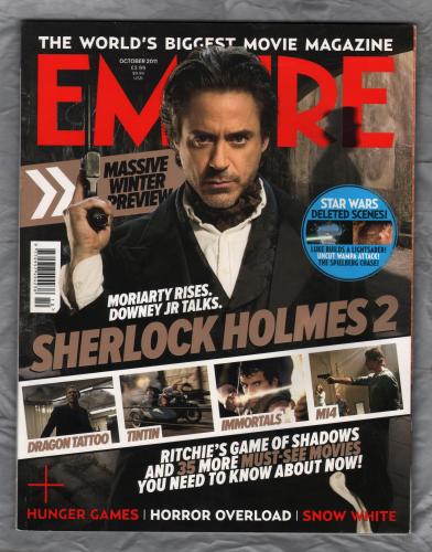 Empire - Issue No.268 - October 2011 - `Moriarty Rises. Downey JR Talks. Sherlock Holmes 2` - Bauer Publication