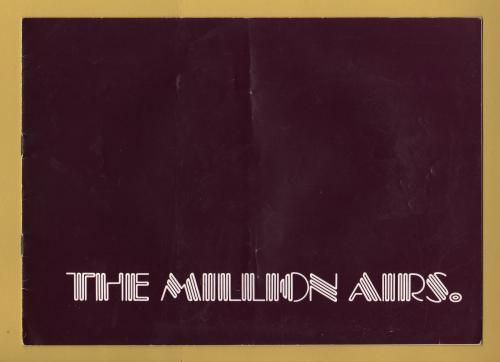 `The Million Airs` - With Ticket Stub and Flyer From The Evening - Sun 6th October 1974 - Programme - Colston Hall, Bristol
