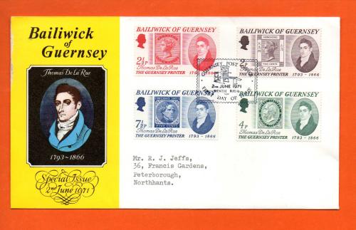 Bailiwick Of Guernsey - FDC - 1971 - Thomas De La Rue - Special Issue 2nd June  