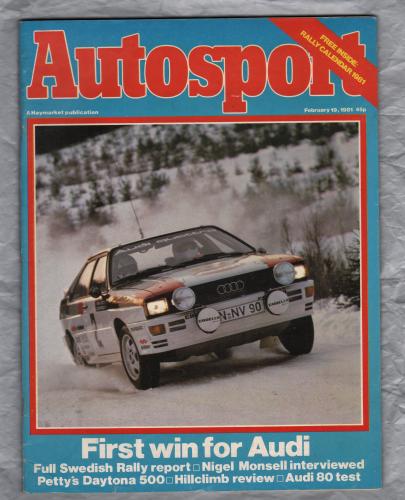 Autosport - Vol.82 No.8 - February 19th 1981 - `First Win For Audi` - A Haymarket Publication