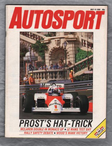 Autosport - Vol.103 No.7 - May 15th 1986 - `Prost`s Hat-Trick` - A Haymarket Publication