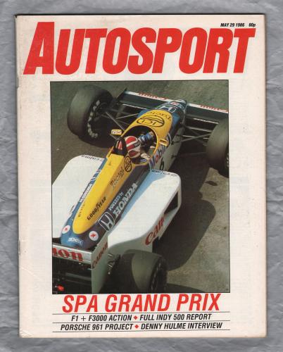 Autosport - Vol.103 No.9 - May 29th 1986 - `Spa Grand Prix` - A Haymarket Publication