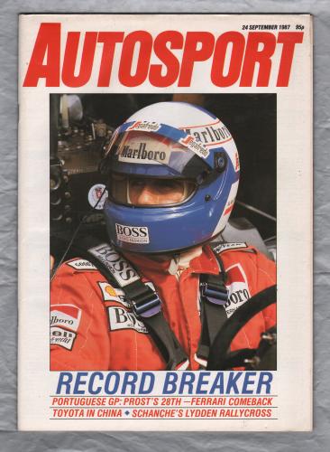 Autosport - Vol.108 No.13 - September 24th 1987 - `Record Breaker` - A Haymarket Publication