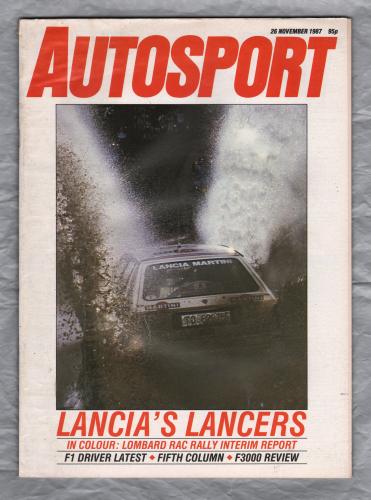 Autosport - Vol.109 No.9 - November 26th 1987 - `Lancia`s Lancers` - A Haymarket Publication