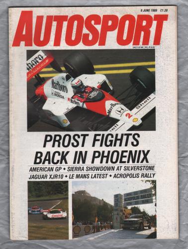 Autosport - Vol.115 No.10 - June 8th 1989 - `Prost Fights Back In Phoenix` - A Haymarket Publication