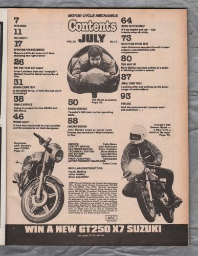 Motor Cycle Mechanics - Vol.22 No.10 - July 1978 - `Engine Rebuild-Yamaha`s 650 Twin` - Published by Emap Metro