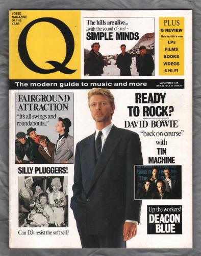 Q Magazine - Issue No.33 - June 1989 - `Ready to Rock? DAVID BOWIE "back on course" with Tin Machine` - Published by Emap Metro