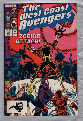 Stan Lee Presents: The West Coast Avengers - Vol.2 No.26 - November 1987 - `Zodiac Attack!` - Published by Marvel Comics