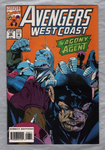 Stan Lee Presents: Avengers West Coast - Vol.2 No.98 - September 1993 - `The Agony of the Agent` - Published by Marvel Comics