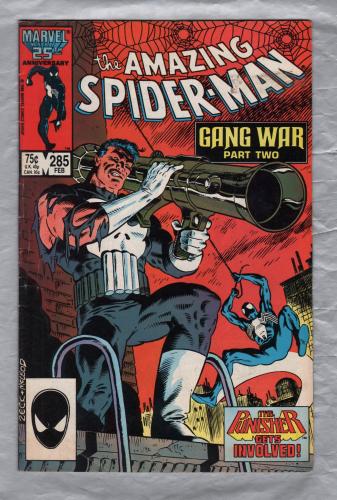 The Amazing SPIDER-MAN - Vol.1 No.285 - February 1987 - `Gang War - Part Two` - Published by Marvel Comics