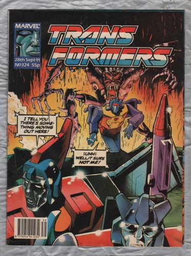 TRANSFORMERS - No.324 - September 1991 - `Still Life!` - Published by Marvel Comics