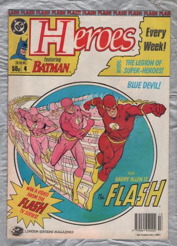 Heroes featuring Batman - No.4 - 28th March 1991 - `Barry Allen is The FLASH` - Published by London Editions Magazines/DC Comics