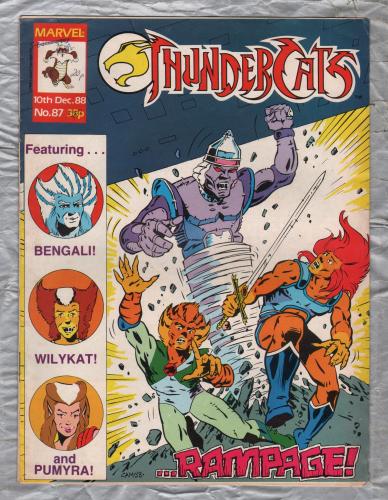 THUNDERCATS - No.87 - 10th December 1988 - `...Rampage!` - Published by Marvel Comics