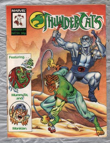 THUNDERCATS - No.94 - 18th March 1989 - `Astral Prison` - Published by Marvel Comics