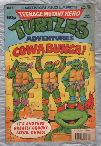 Teenage Mutant Hero Turtles - Adventures - No.26 - 12th-25th January 1991 - `COWABUNGA!` - Fleetway Publications