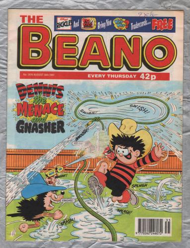 The Beano - Issue No.2876 - August 30th 1997 - `Dennis The Menace And Gnasher` - D.C. Thomson & Co. Ltd