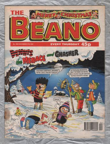 The Beano - Issue No.2893 - December 27th 1997 - `Dennis The Menace And Gnasher` - D.C. Thomson & Co. Ltd