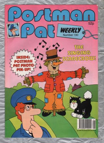 Postman Pat Weekly - Issue No.190 - 1993 - `The Singing Scarecrow!` - Published by Fleetway Editions