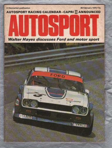 Autosport - Vol.54 No.9 - February 28th 1974 - `Capri ll Announced-Datsun Super Samuri` - A Haymarket Publication