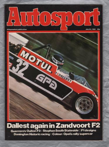 Autosport - Vol.80 No.4 - July 24th 1980 - `F1 Designs` - A Haymarket Publication