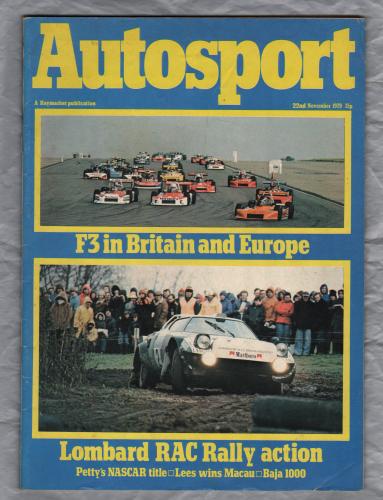 Autosport - Vol.77 No.8 - November 22nd 1979 - `Road Test: Ford Mustang Ghia Turbo` - A Haymarket Publication
