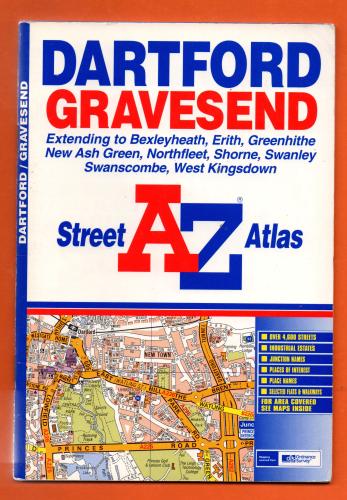 A-Z Street Atlas - `Dartford Gravesend` - Edition 3a (Part Revised) 2002 - Georgian Publications - Softcover 