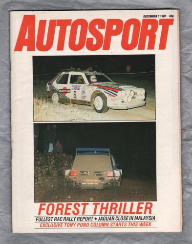 Autosport - Vol.101 No.10 - December 5th 1985 - `Donington Rallysprint` - A Haymarket Publication