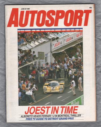 Autosport - Vol.99 No.12 - June 20th 1985 - `Road Test: BMW 323I/535I` - A Haymarket Publication