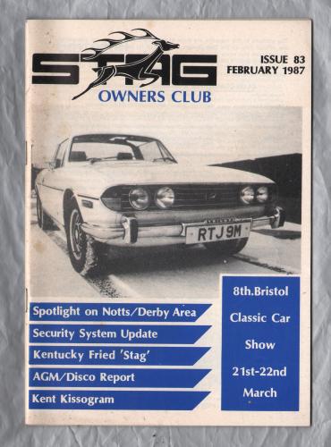 Stag Owners Club - Issue No.83 - February 1987 - `Technical Tips` - Published by The Stag Owners Club