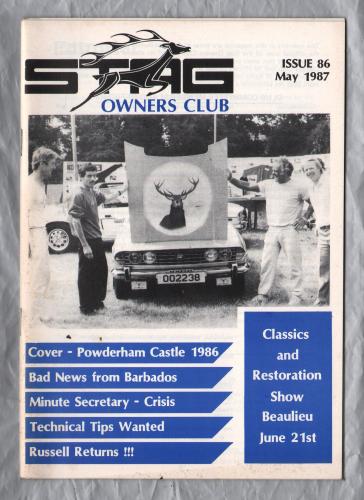 Stag Owners Club - Issue No.86 - May 1987 - `Technical Tips` - Published by The Stag Owners Club